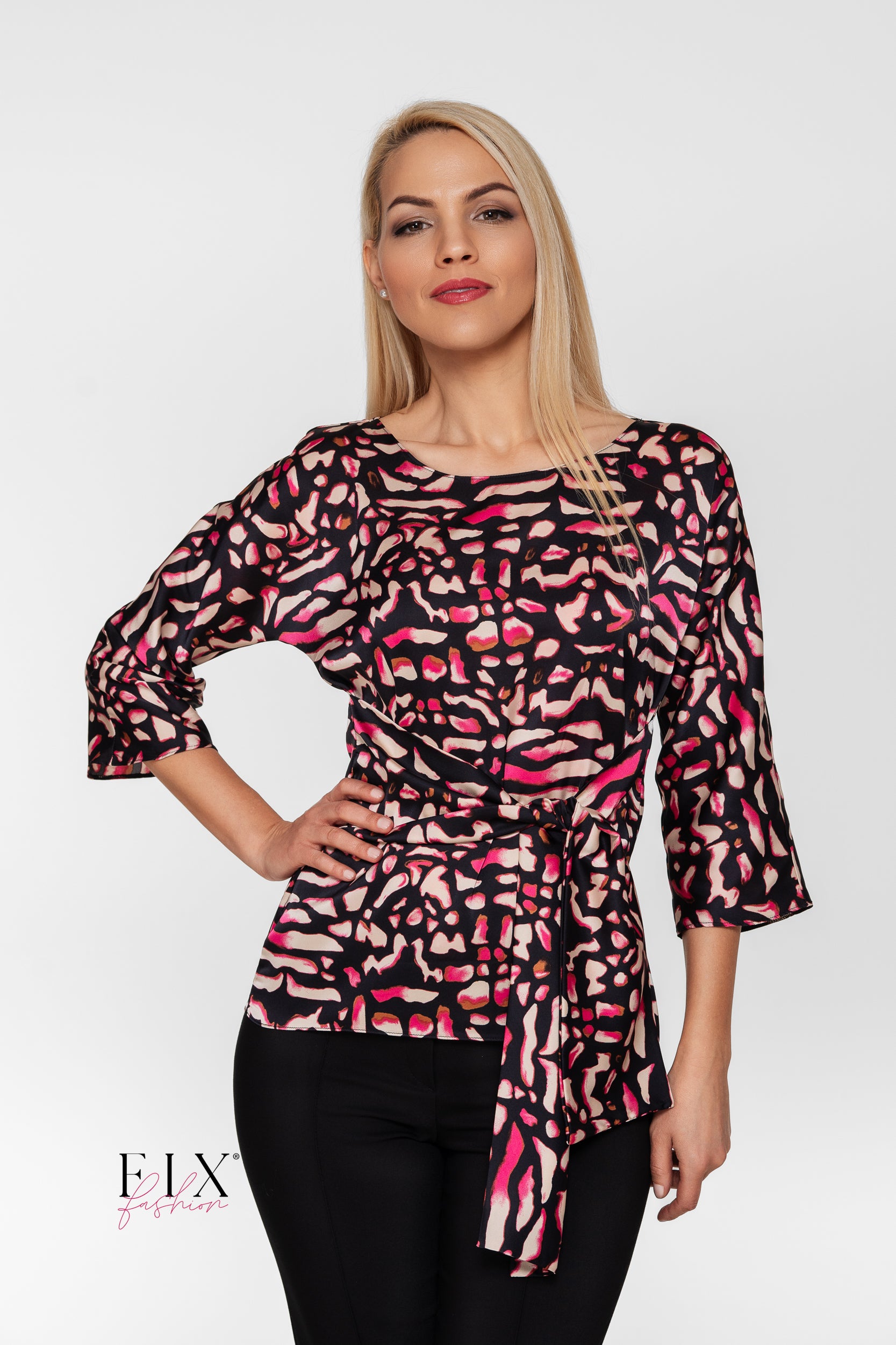 BLUZA CU ESARFA IN TALIE 4292
