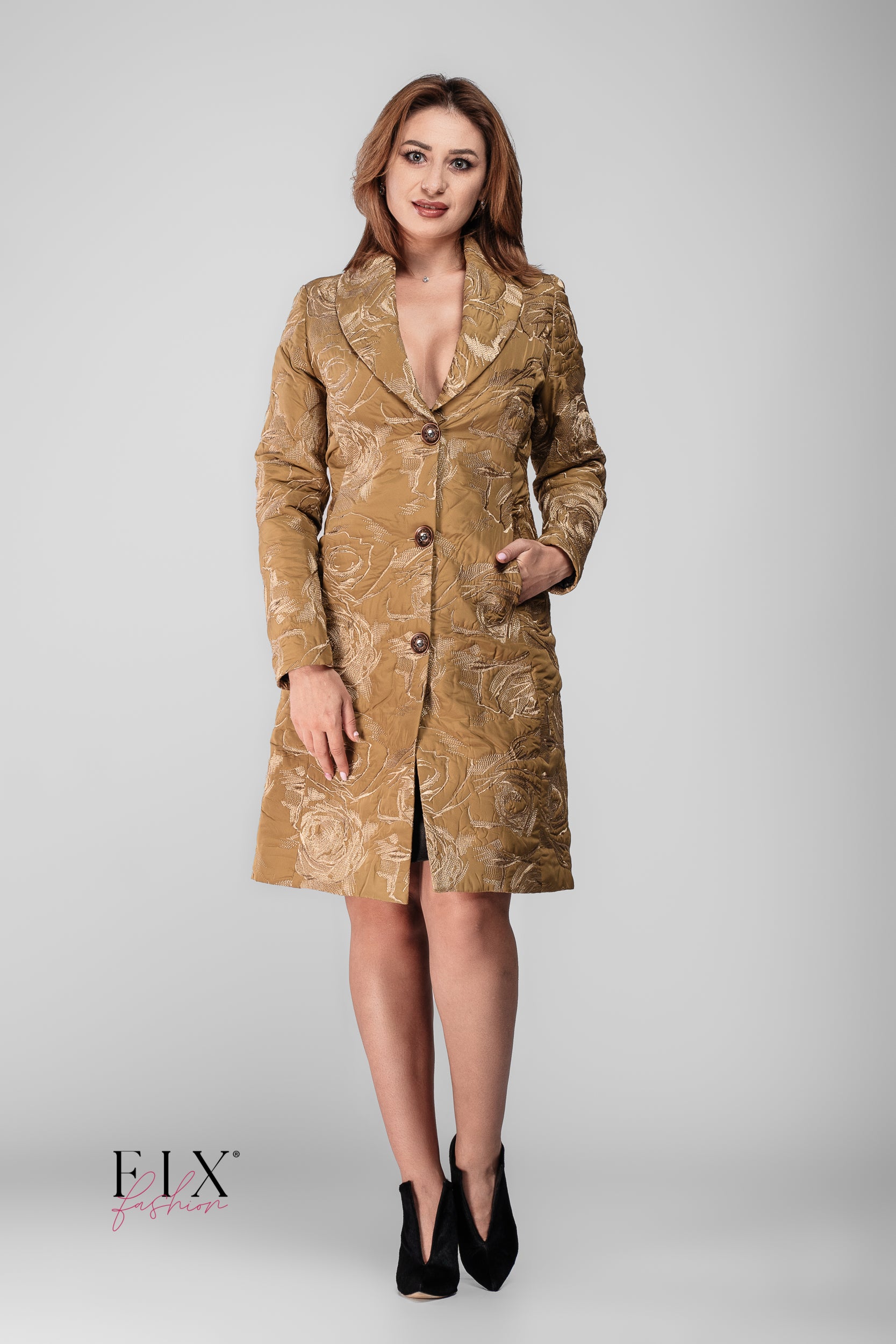 PARDESIU DAMA MATLASAT IMPERMEABIL  3845 - FixFashionro