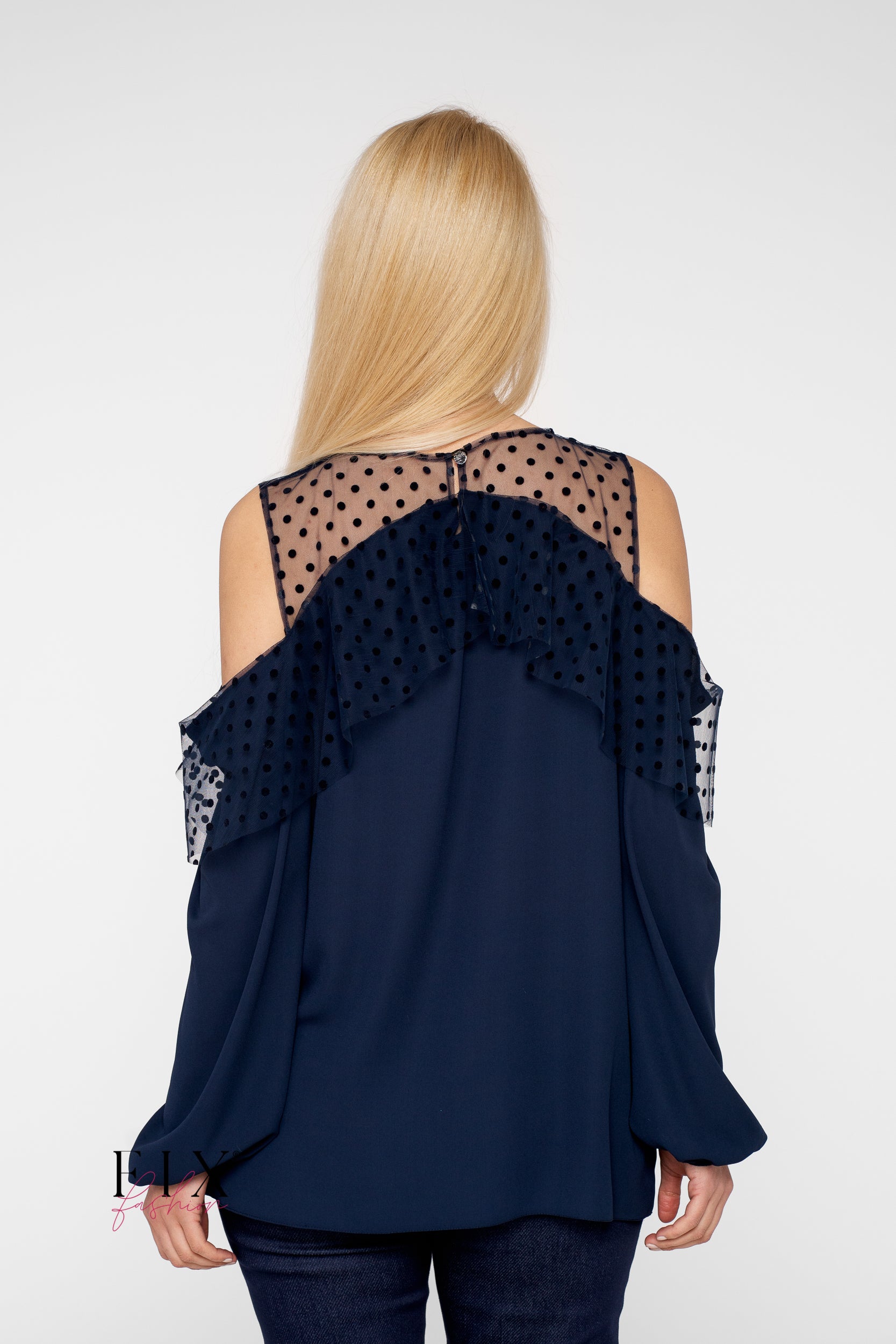 BLUZA CU VOLAN TULL CU BULINE 4017