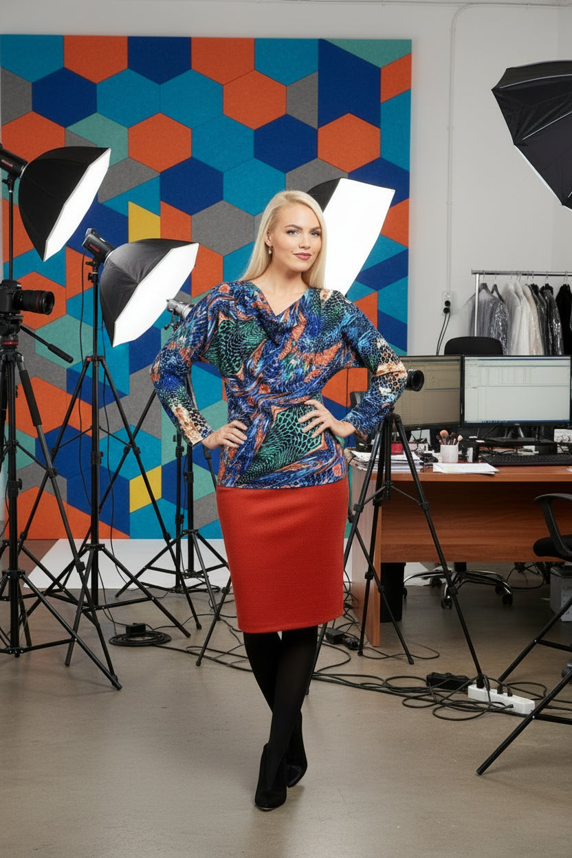 BLUZA JERSE CU FALD 4079 - FixFashionro