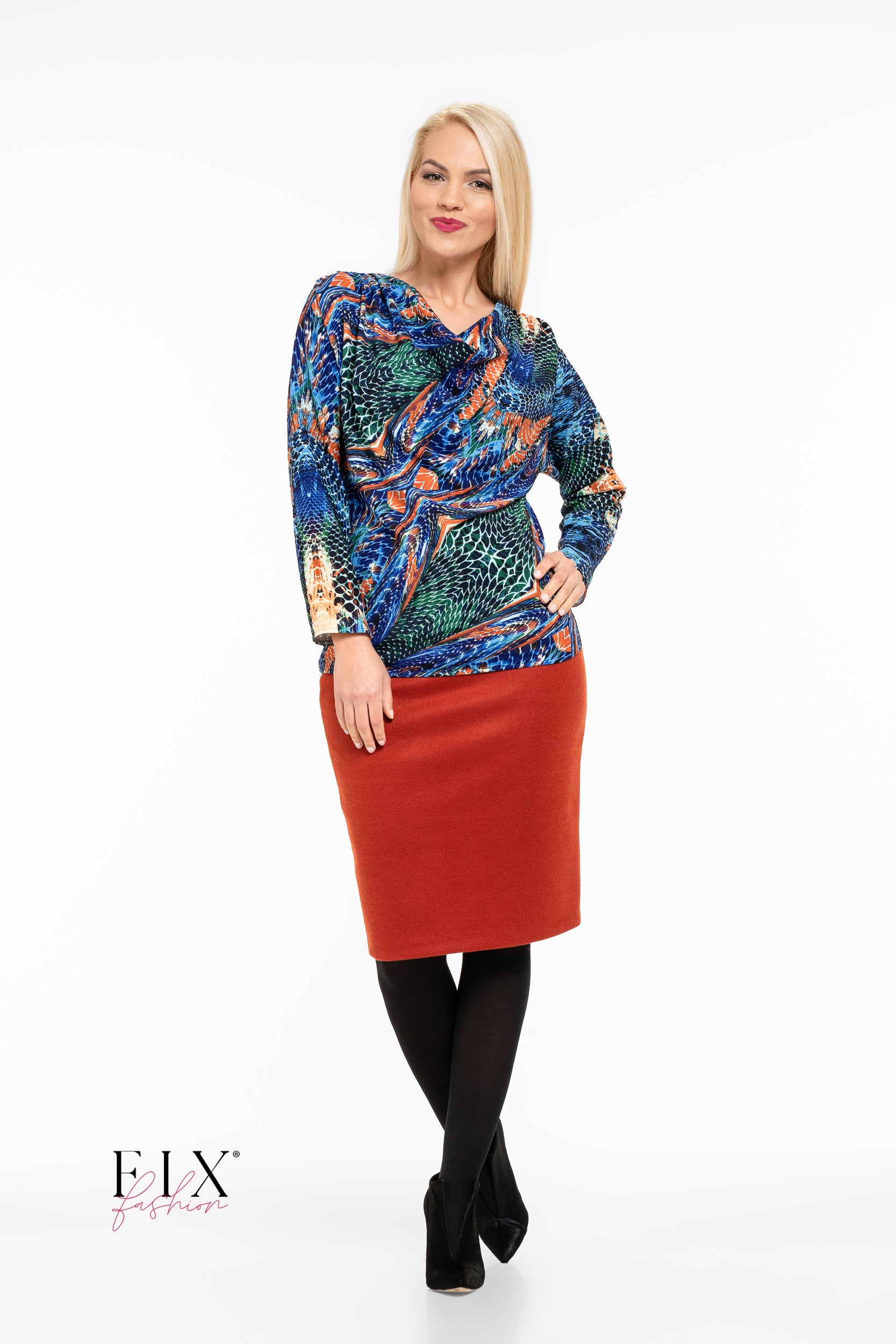 BLUZA JERSE CU FALD 4079