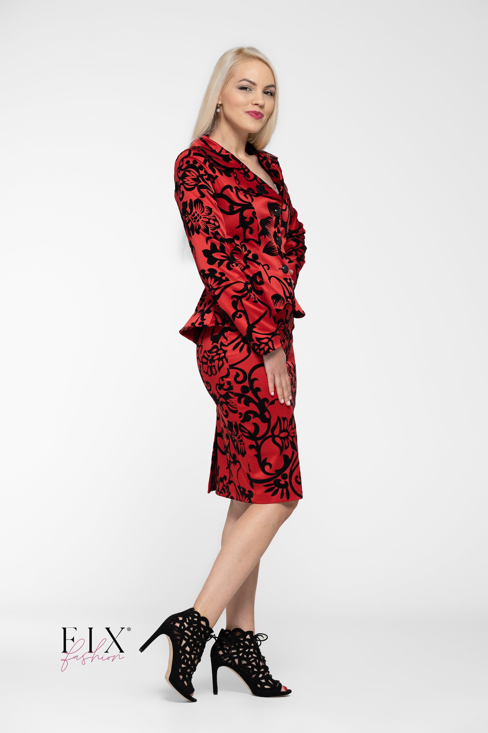 COMPLEU ELEGANT TAFTA ELASTICA CU IMPRIMEU 3D - 4220