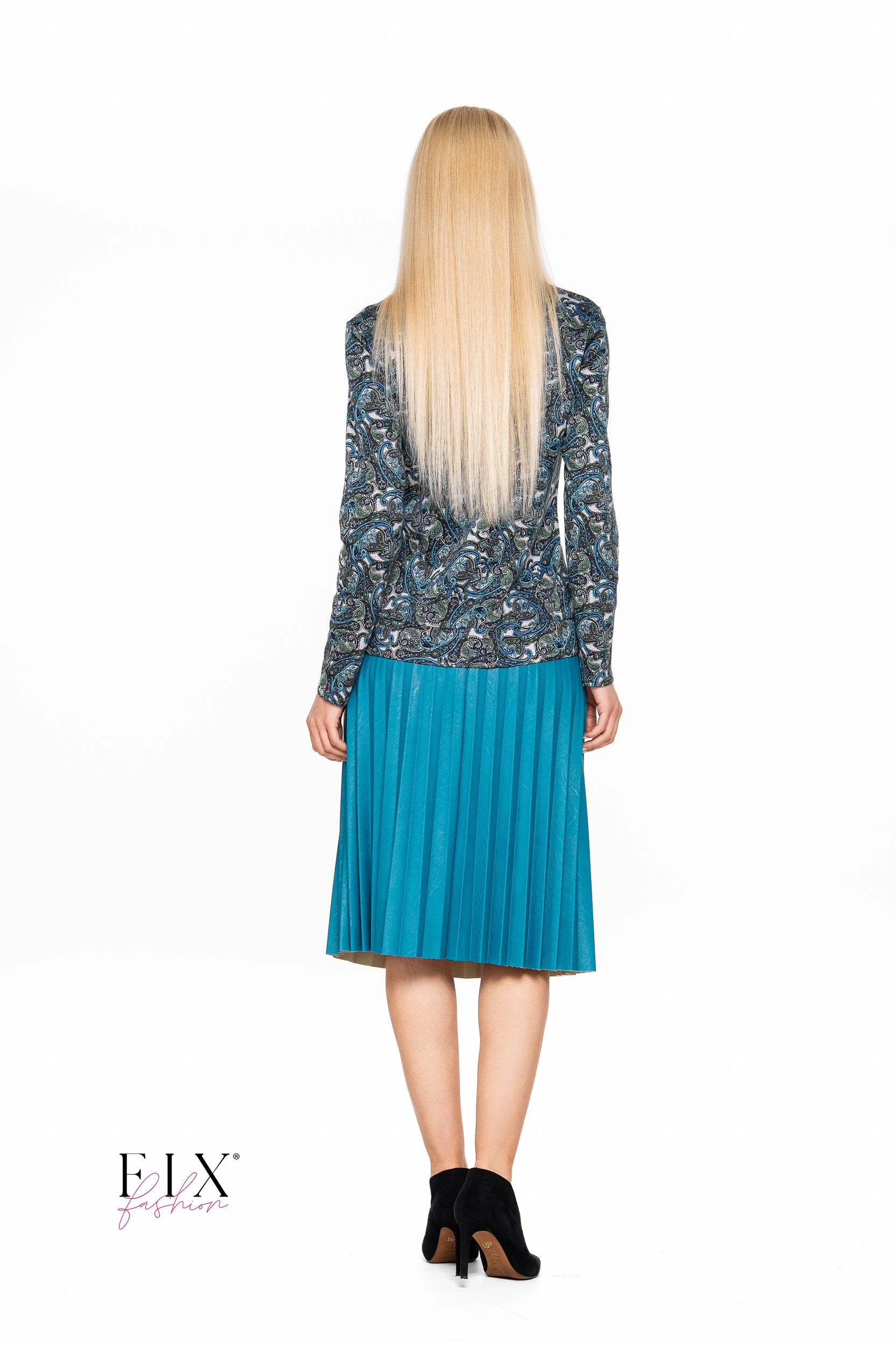 FUSTA PLISATA PIELE ECO 4184