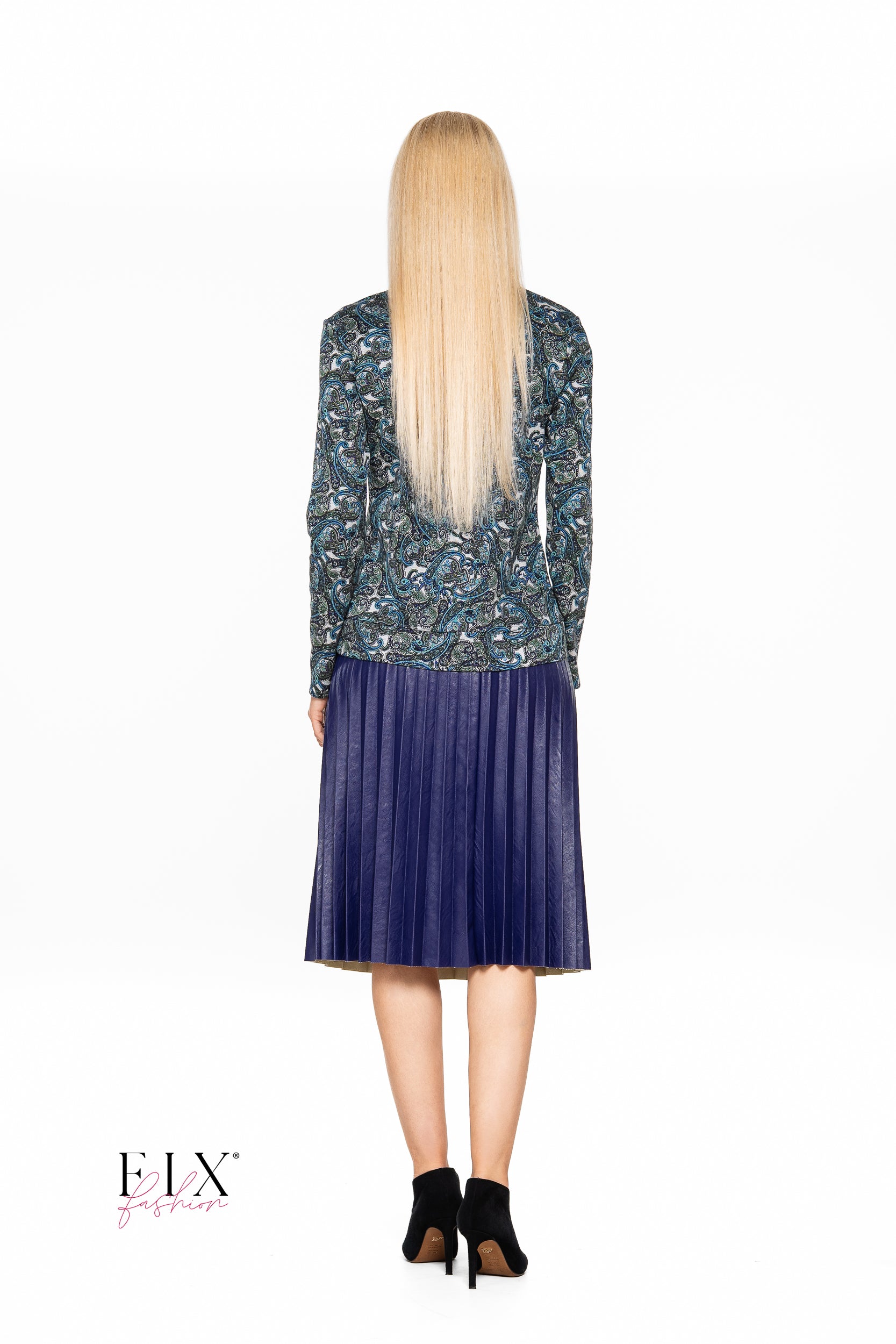 FUSTA PLISATA PIELE ECO 4184