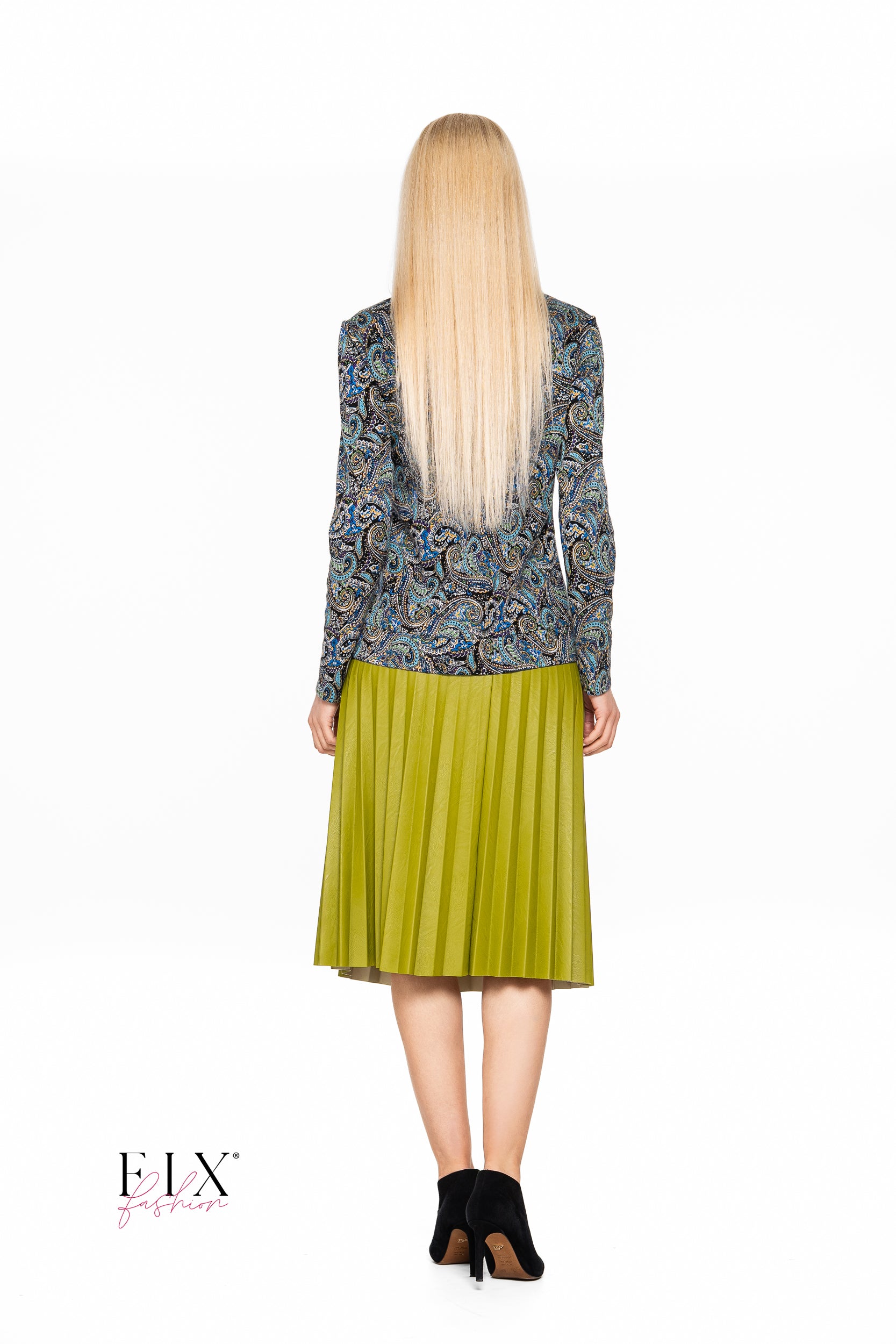 FUSTA PLISATA PIELE ECO 4184