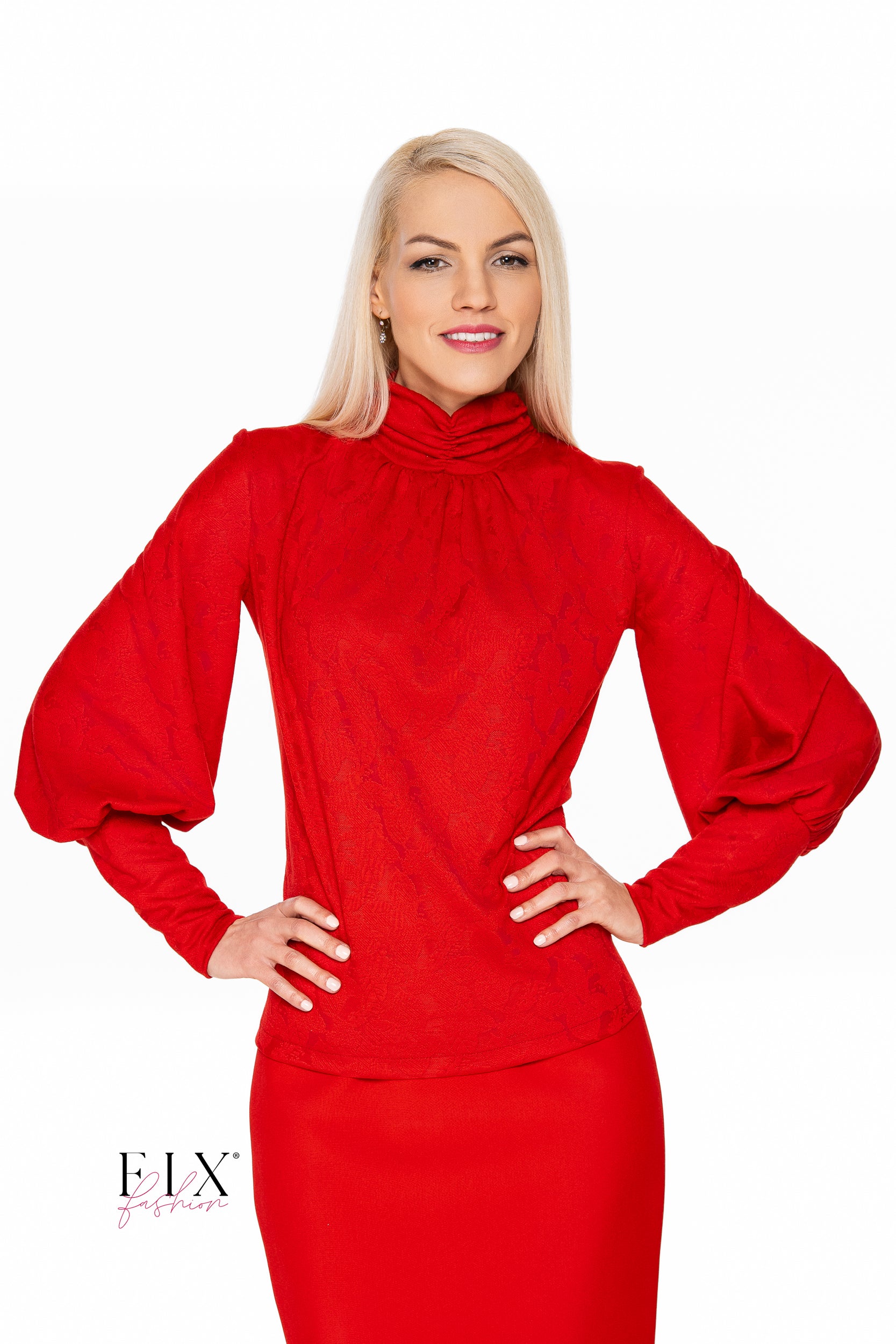 BLUZA DAMA CU MANECI BUFANTE 4356