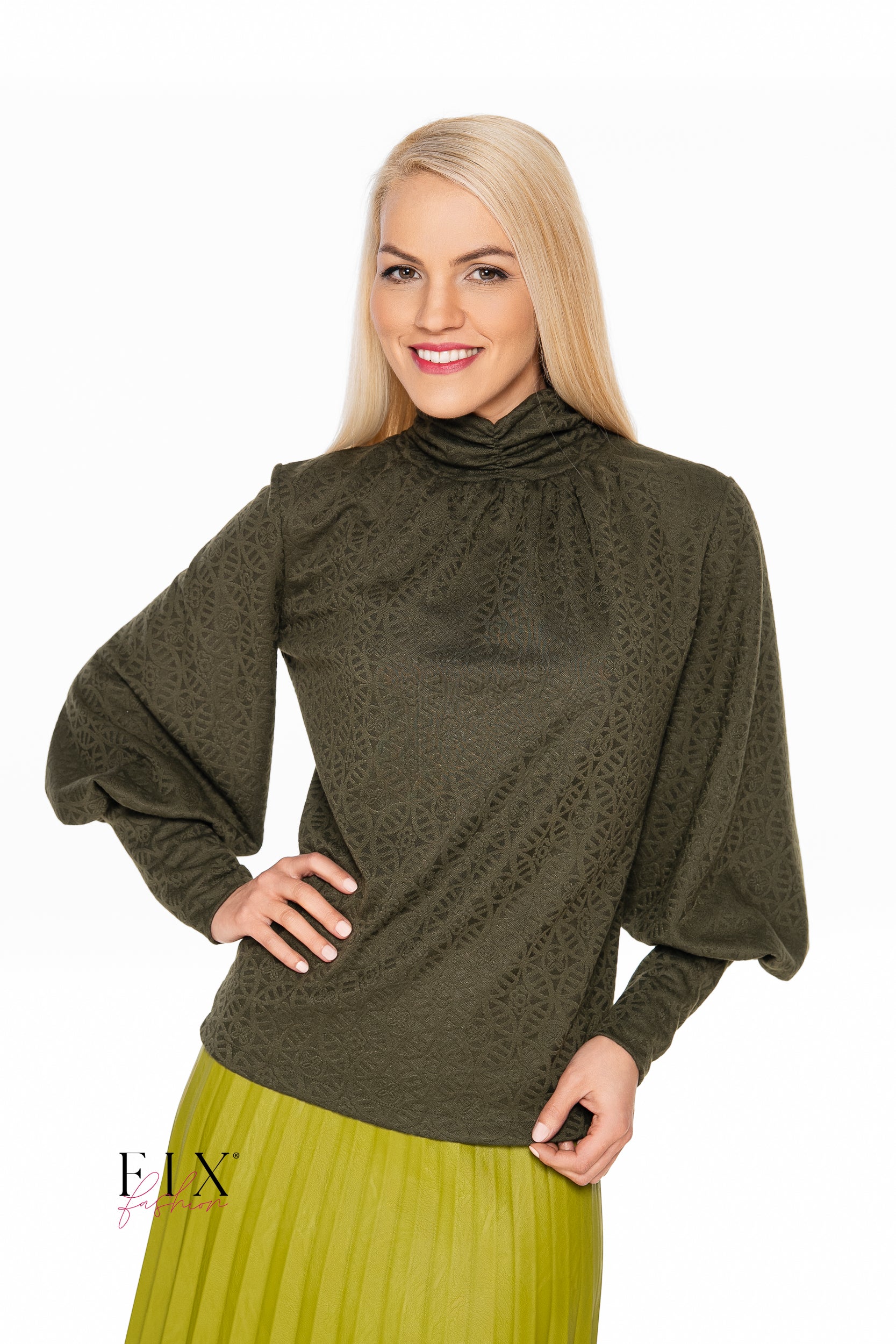 BLUZA DAMA CU MANECI BUFANTE 4356