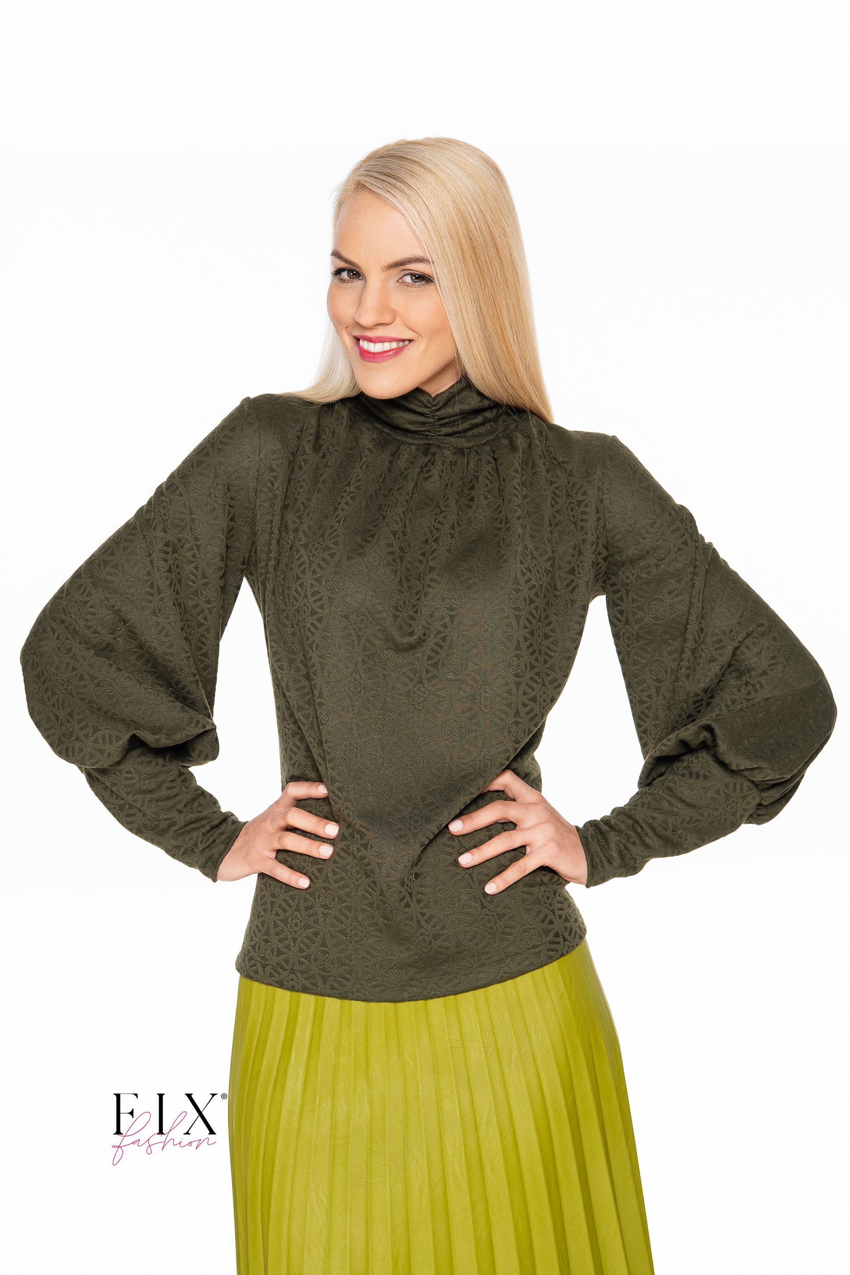 BLUZA DAMA CU MANECI BUFANTE 4356