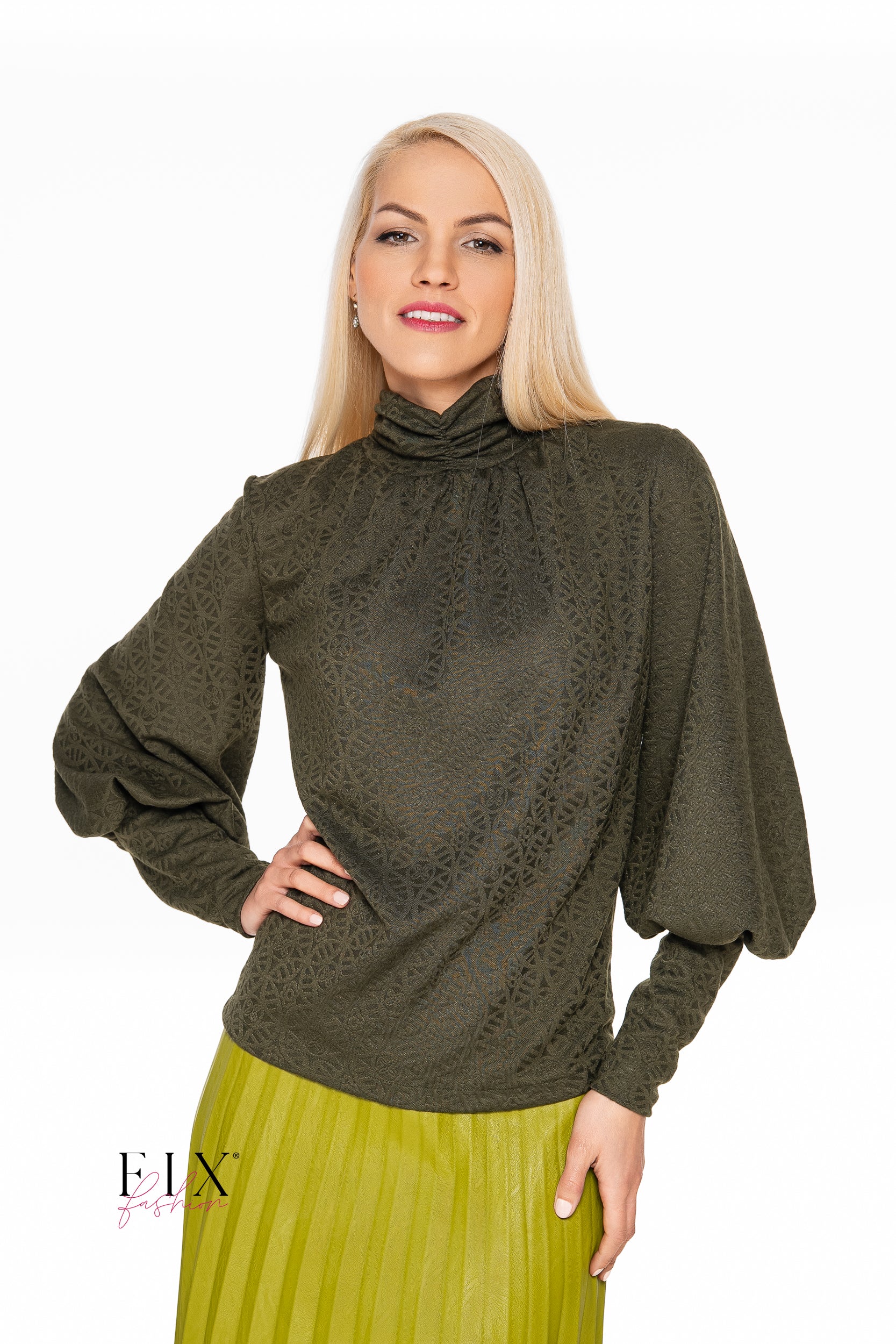 BLUZA DAMA CU MANECI BUFANTE 4356