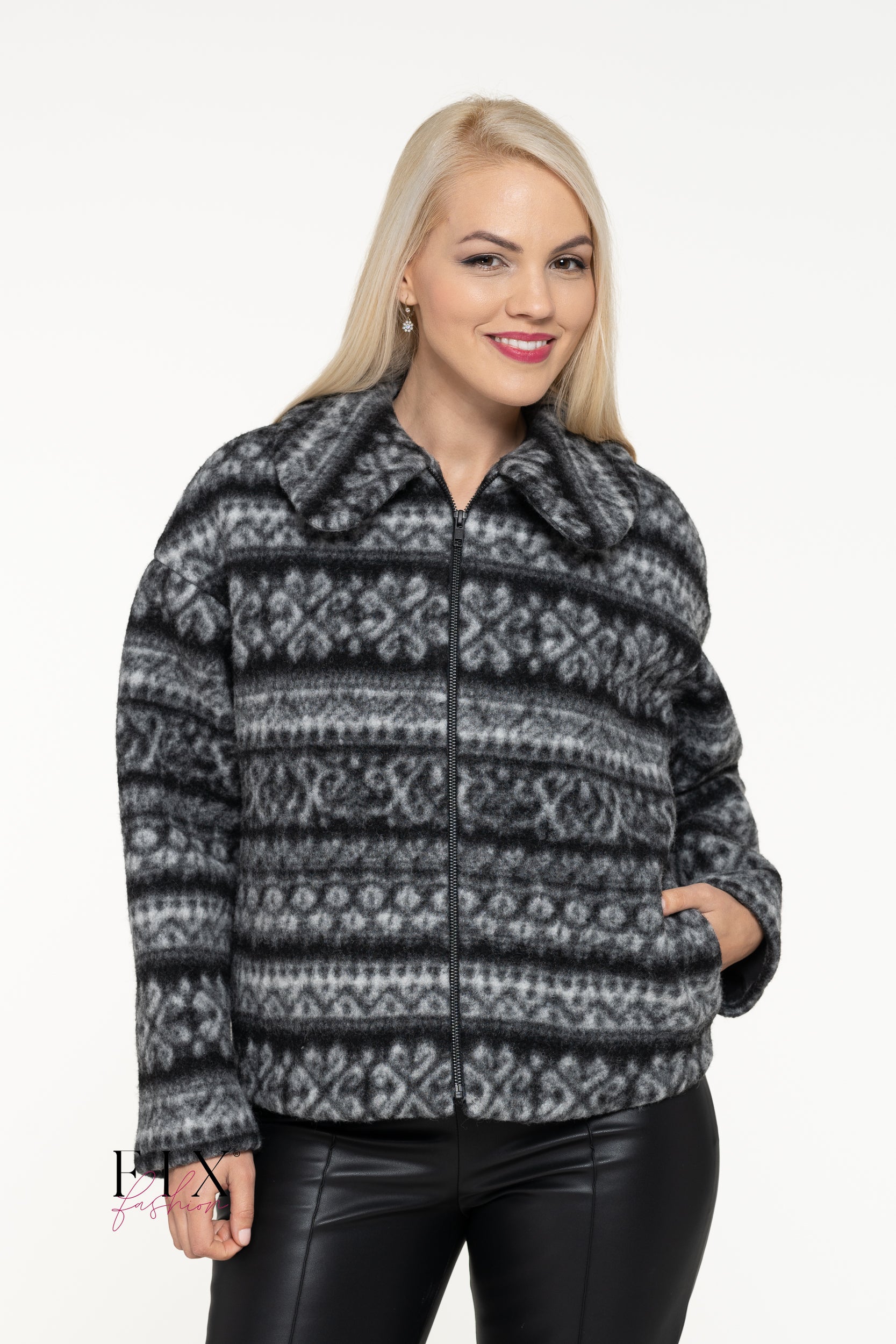 HAINA SCURTA LANA COAPTA 4203 - FixFashionro