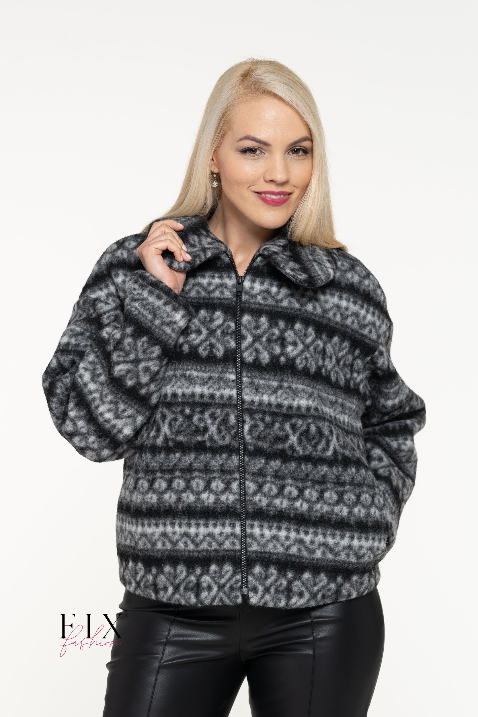 HAINA SCURTA LANA COAPTA 4203 - FixFashionro