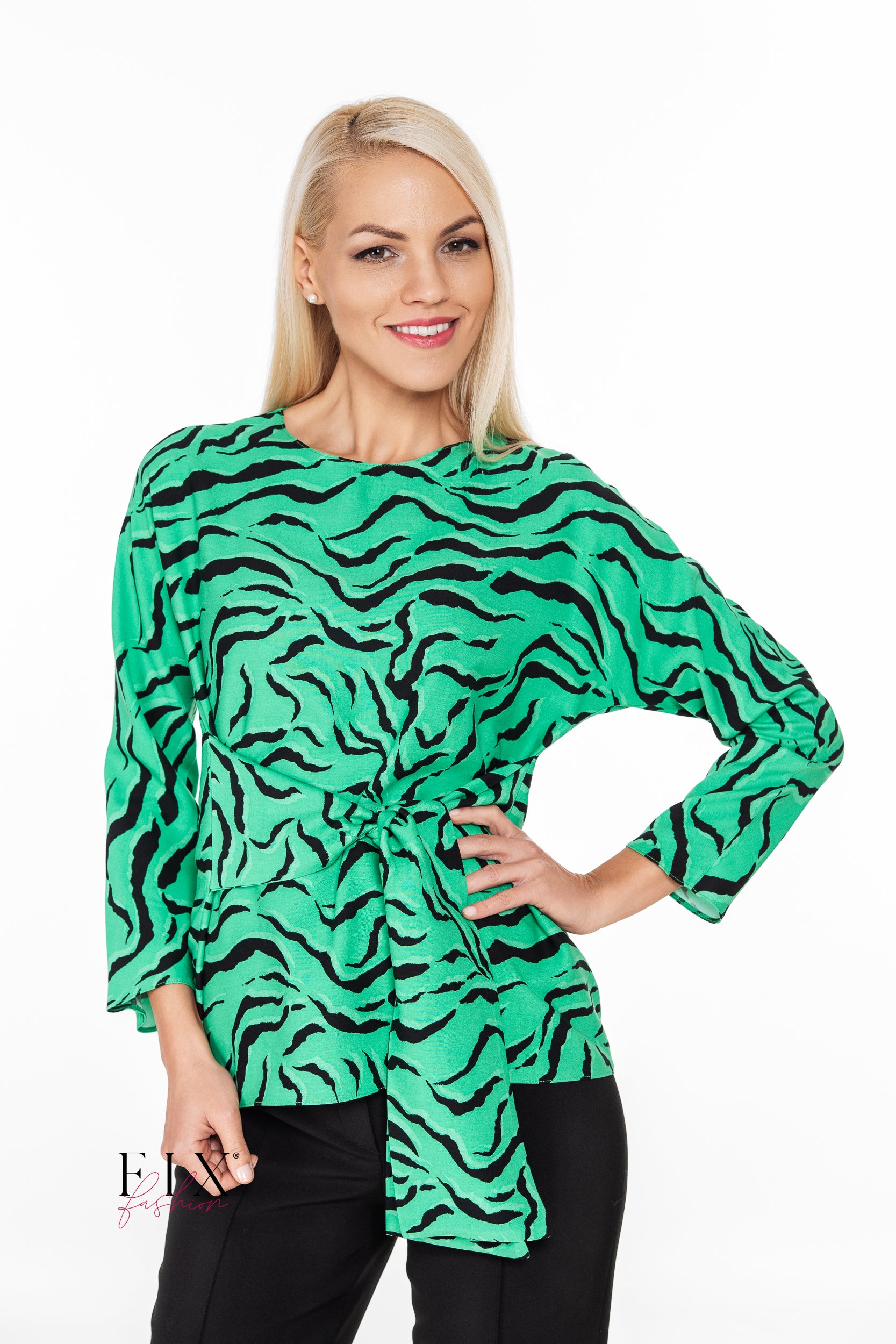 BLUZA DAMA ESARFA IN TALIE - 4292