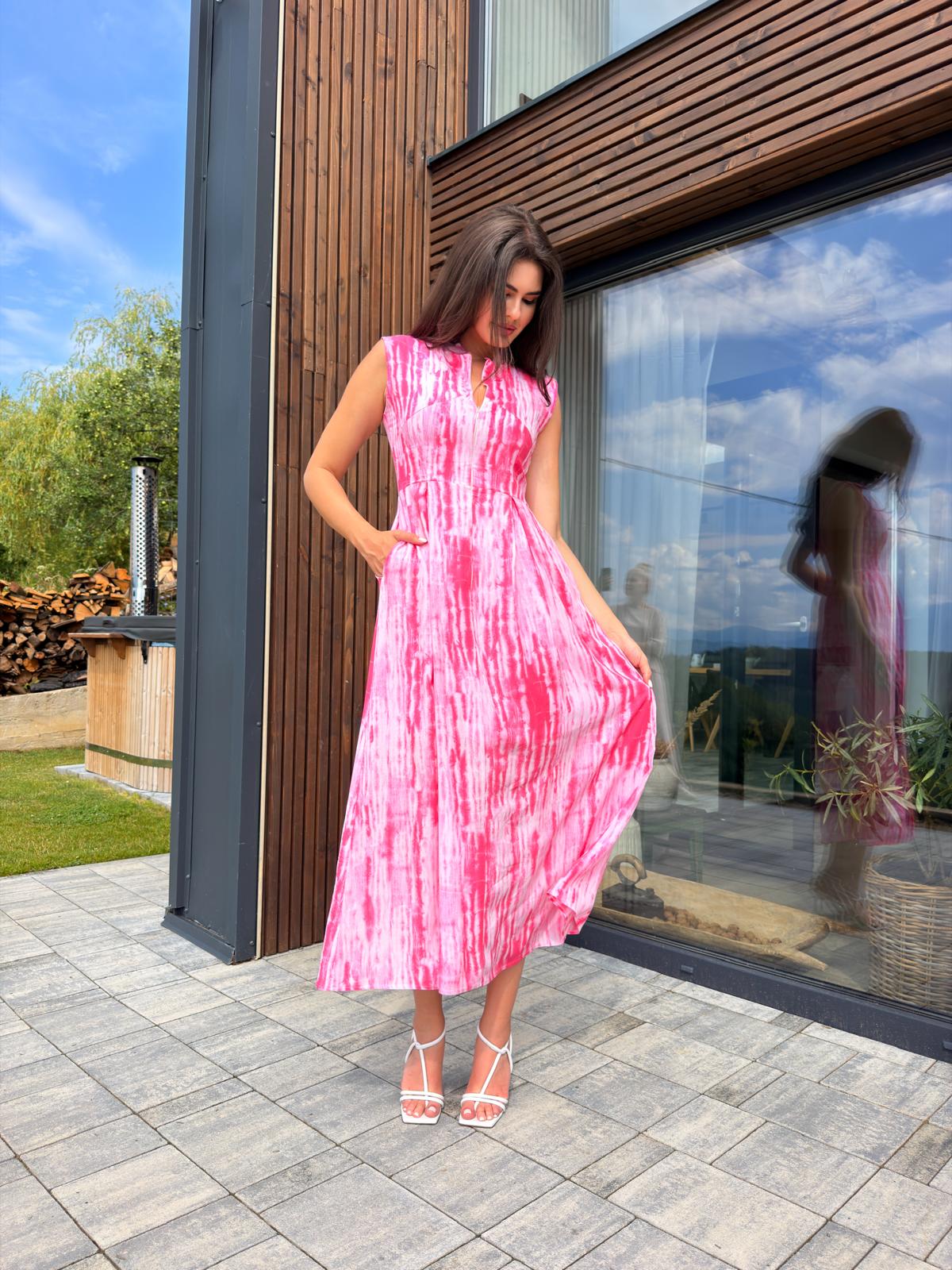 Vedere laterală rochie lejeră din bumbac Alma — FIX Fashion